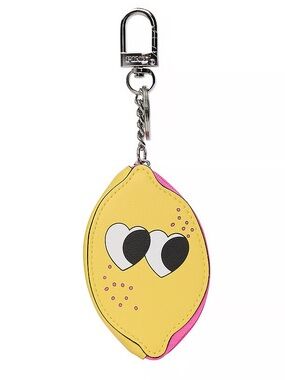 Victoria’s Secret PINK Lemon Pouch Coin Purse Keychain Charm NWT